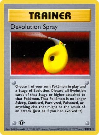 Devolution Spray 72/102 - Base Set Shadowless 1st Edition