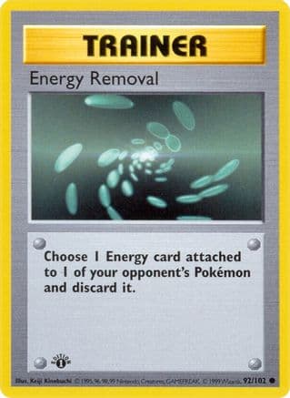 Energy Removal 092- Base Set Shadowless 1st Edition