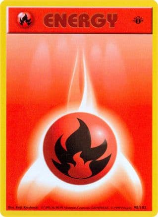 Fire Energy 098- Base Set Shadowless 1st Edition
