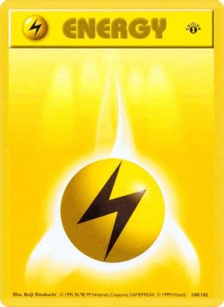 Lightning Energy 100- Base Set Shadowless 1st Edition