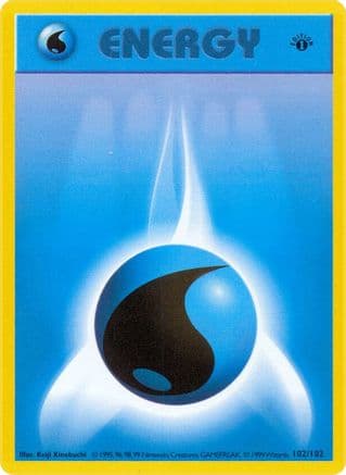 Water Energy 102- Base Set Shadowless 1st Edition