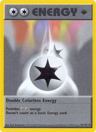 Double Colorless Energy 096- Base Set Shadowless 1st Edition