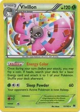 Vivillon 015  - Holofoil XY  BREAKthrough - Holo Rare