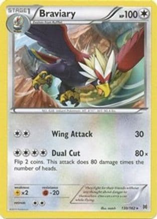 Braviary 130/162 - XY  BREAKthrough Reverse Holofoil