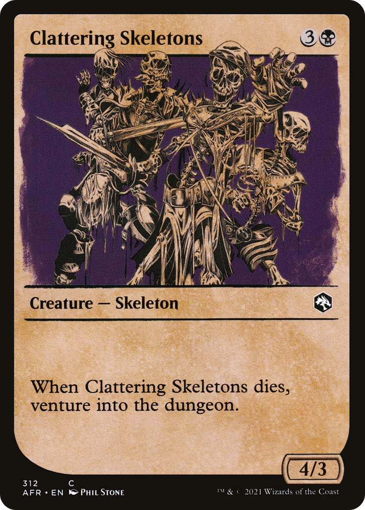 Clattering Skeletons (Showcase) [Dungeons & Dragons: Adventures in the Forgotten Realms] Foil
