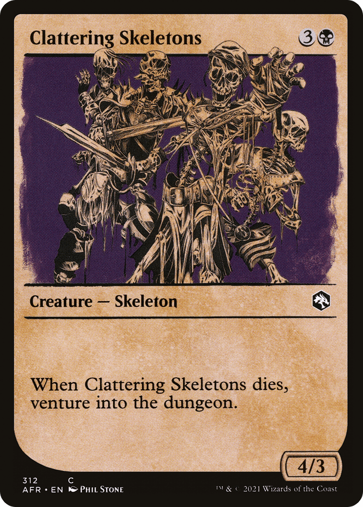 Clattering Skeletons (Showcase) [Dungeons & Dragons: Adventures in the Forgotten Realms] Foil