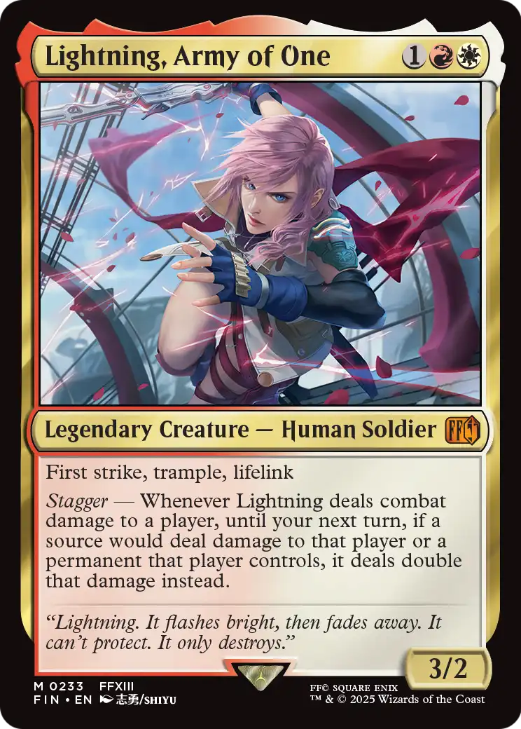 Lightning, Army of One (233) [FINAL FANTASY]  Foil