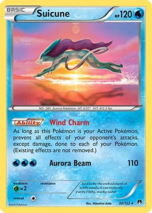Suicune 030  - Holofoil XY  BREAKpoint - Holo Rare