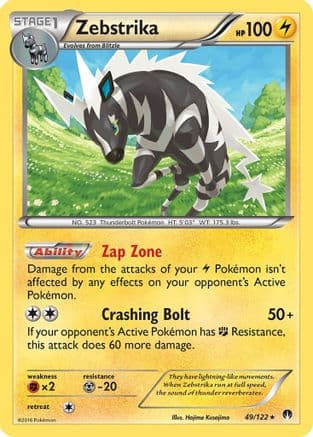 Zebstrika 49/122 - XY  BREAKpoint Reverse Holofoil