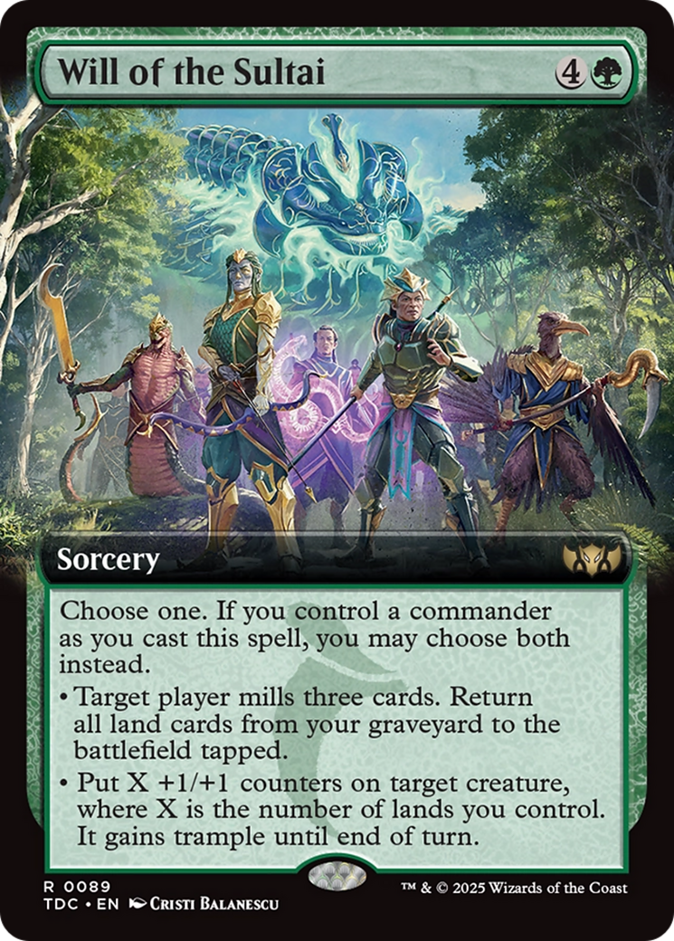 Will of the Sultai (Extended Art) (089) [Commander: Tarkir: Dragonstorm]