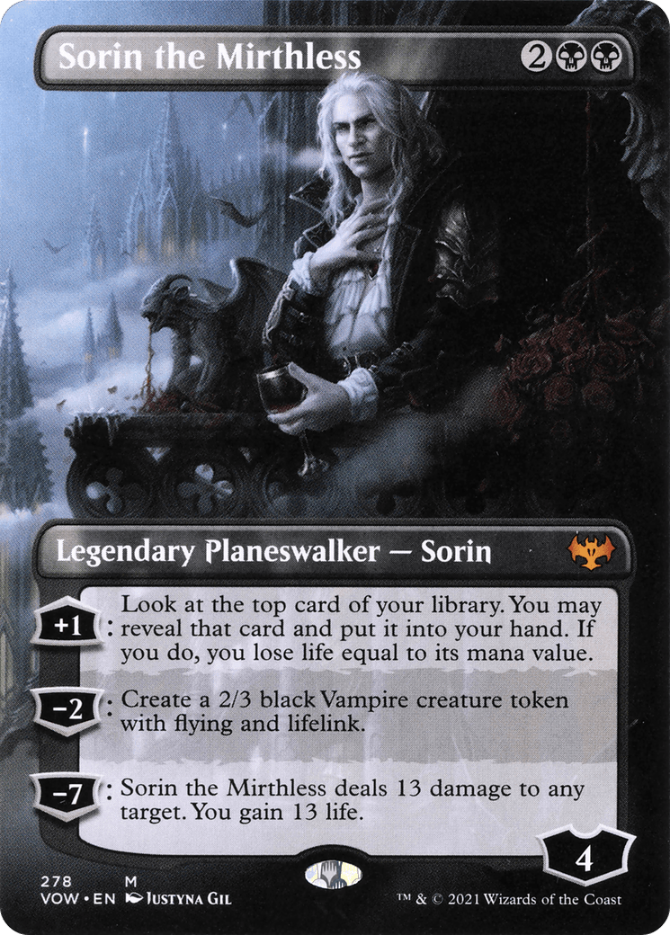 Sorin the Mirthless (Borderless) [Innistrad: Crimson Vow] Foil