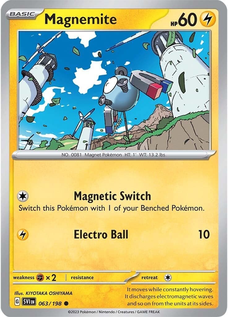 Magnemite 063  - Reverse Holofoil SV01 Scarlet & Violet Base Set - Common