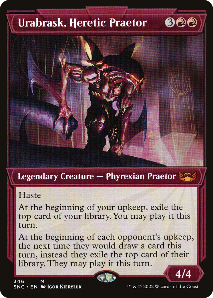 Urabrask, Heretic Praetor (Showcase Art Deco) [Streets of New Capenna] Foil