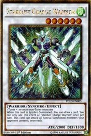Stardust Charge Warrior [PGL3-EN005] Gold Secret Rare