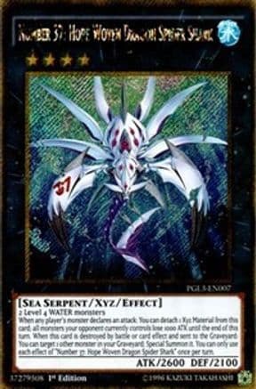 Number 37: Hope Woven Dragon Spider Shark [PGL3-EN007] Gold Secret Rare