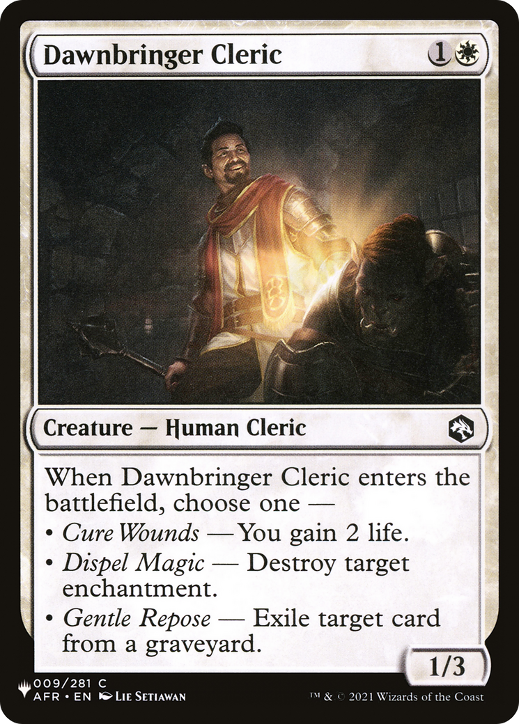 Dawnbringer Cleric |  (AFR-9) [The List]
