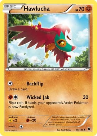 Hawlucha 48/124 - XY  Fates Collide Reverse Holofoil