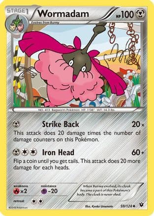 Wormadam 59/124 - XY  Fates Collide Reverse Holofoil