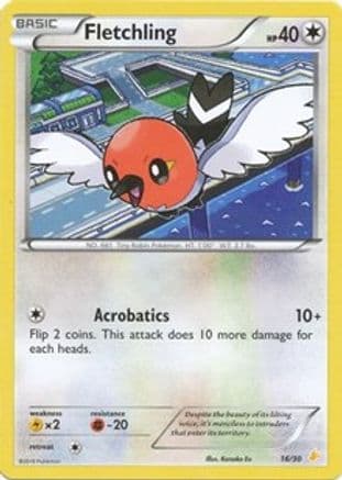 Fletchling 16- XY Trainer Kit Pikachu Libre & Suicune