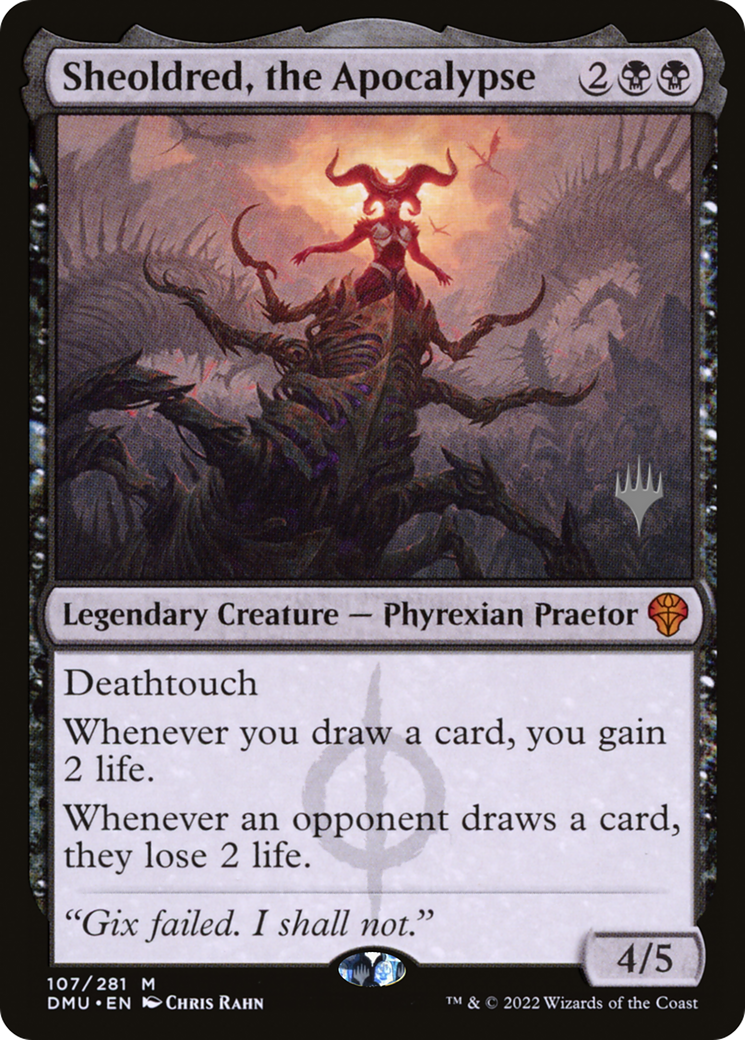 Sheoldred, the Apocalypse (Promo Pack) [Dominaria United Promos] Foil