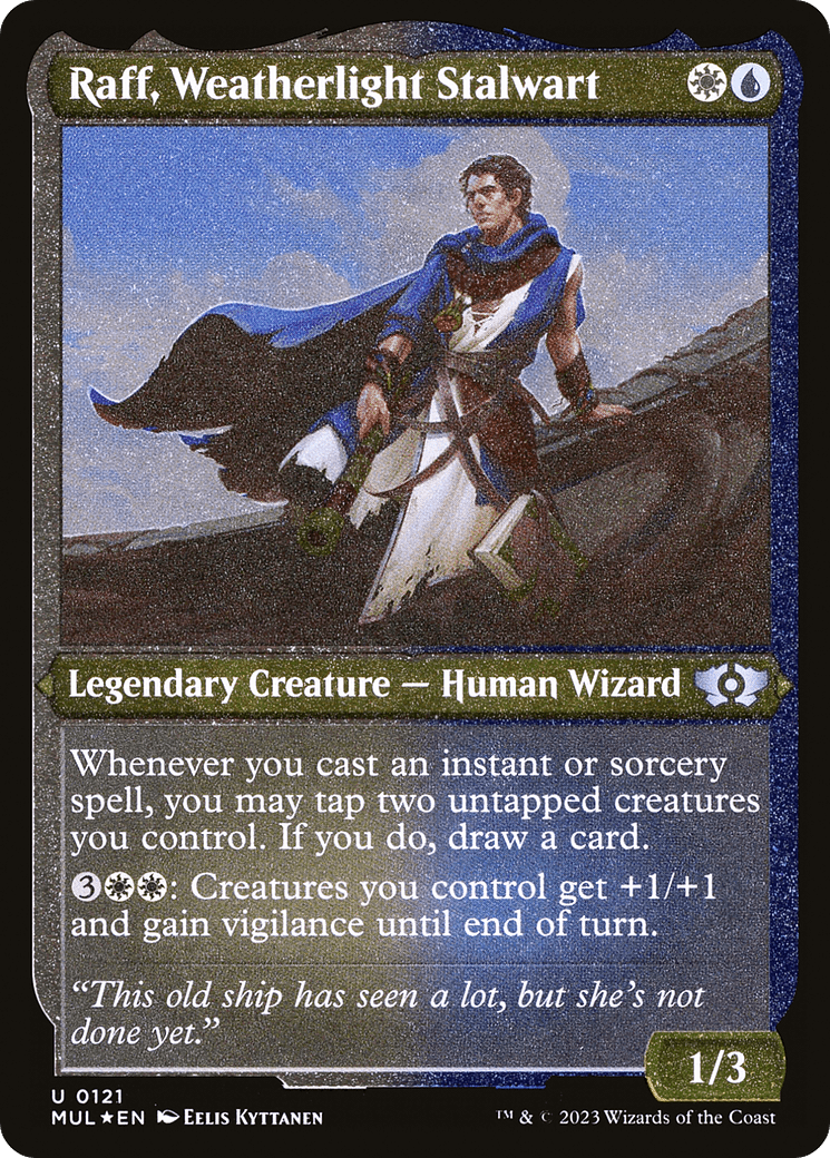 Raff, Weatherlight Stalwart (Foil Etched) |  Foil (121) [Multiverse Legends]