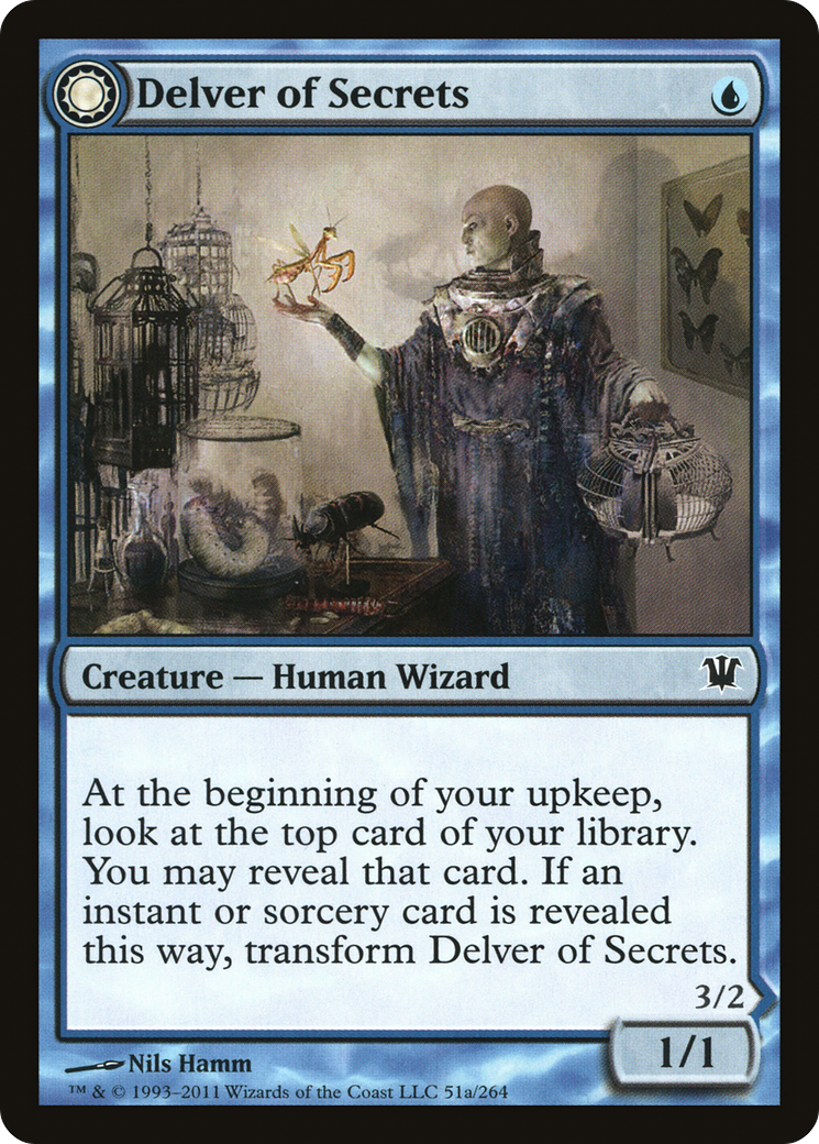 Delver of Secrets // Insectile Aberration [Innistrad] Foil