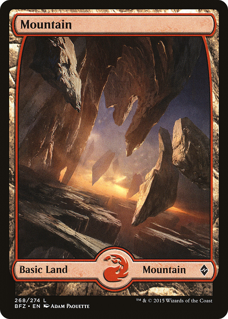 Mountain (268) (Full Art) [Battle for Zendikar] Foil