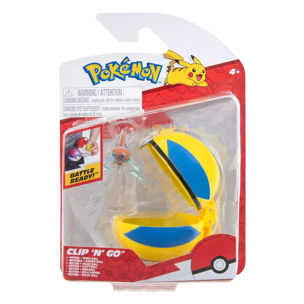 Pokemon Battle Figures | Clip 'n' Go | Rotom & Quick Ball