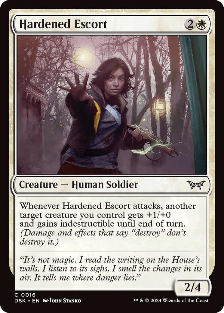 Hardened Escort [Duskmourn: House of Horror] Foil