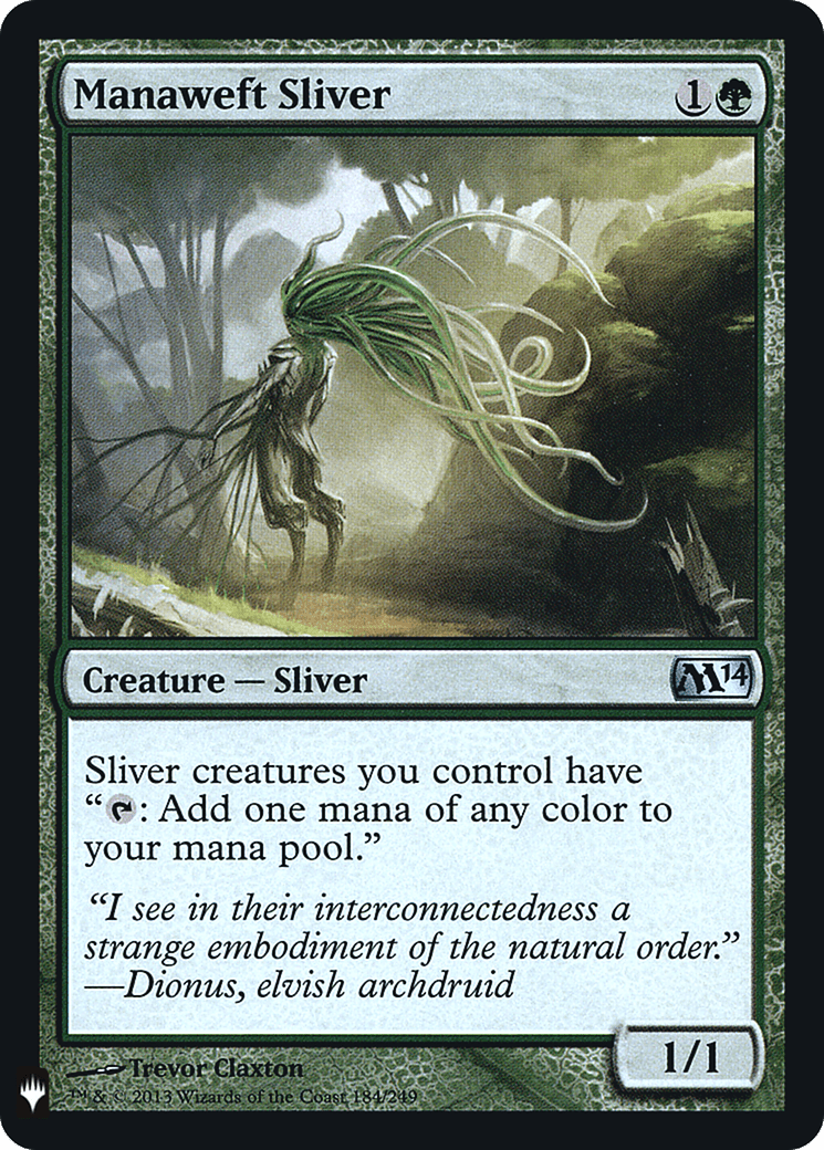 Manaweft Sliver |  Foil (M14-184) [The List]