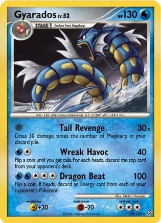 Gyarados (DP Stormfront) 19/100 - Deck Exclusives Holofoil