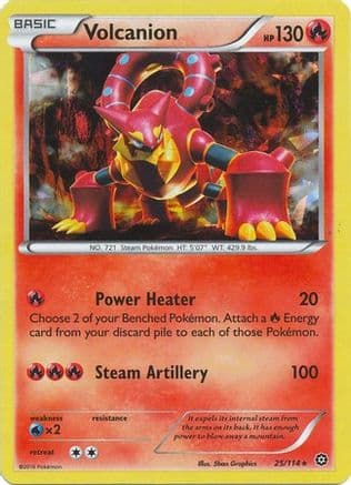 Volcanion (Cracked Ice Holo) 25/114 - Deck Exclusives Holofoil