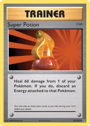 Super Potion 087/108 - XY  Evolutions Reverse Holofoil