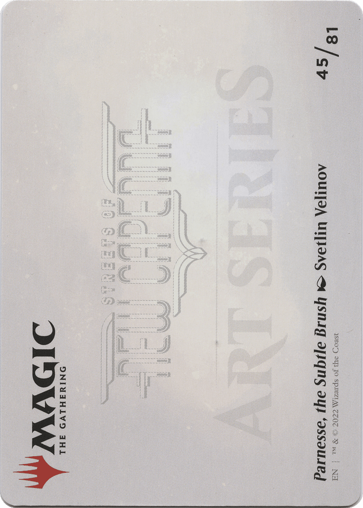 Parnesse, the Subtle Brush // Parnesse, the Subtle Brush (ASNC-045) - New Capenna Art Series (Borderless) Foil