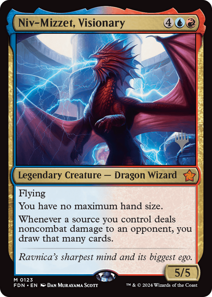 Niv-Mizzet, Visionary (123) [Foundations Promos]  Foil