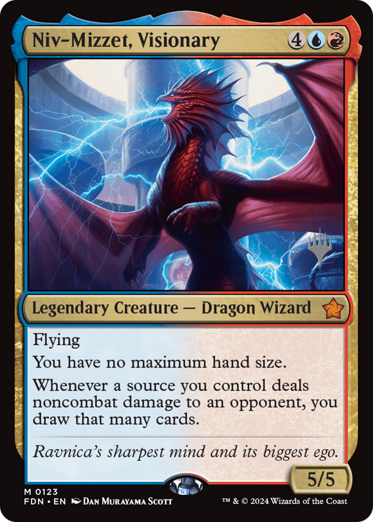 Niv-Mizzet, Visionary (123) [Foundations Promos]  Foil