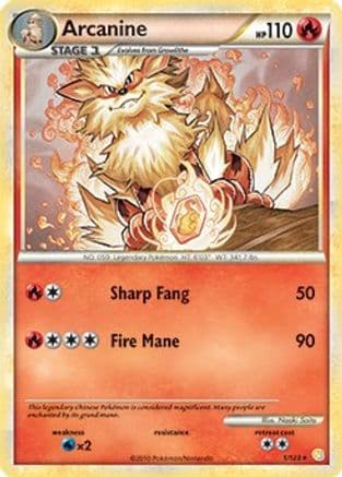 Arcanine (HeartGold & SoulSilver) 1/123 - Deck Exclusives