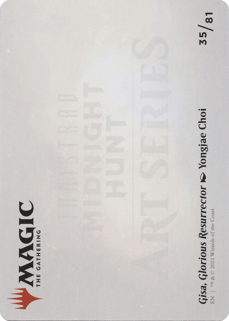 Gisa, Glorious Resurrector // Gisa, Glorious Resurrector (AMID-035) - Midnight Hunt Art Series (Borderless) Foil