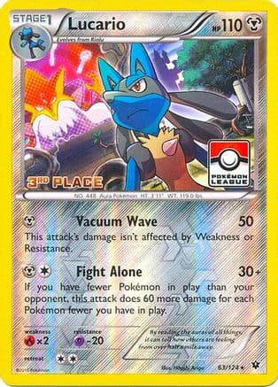 Lucario (Pokemon League) [3rd Place] 63/124 - League & Championship Cards Reverse Holofoil