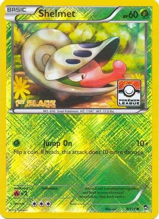Shelmet (Pokemon League) [1st Place] 8/111 - League & Championship Cards Reverse Holofoil