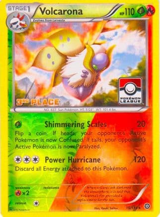 Volcarona (Pokemon League) [3rd Place] 15/114 - League & Championship Cards Reverse Holofoil