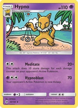 Hypno 060/149 - SM Base Set Reverse Holofoil