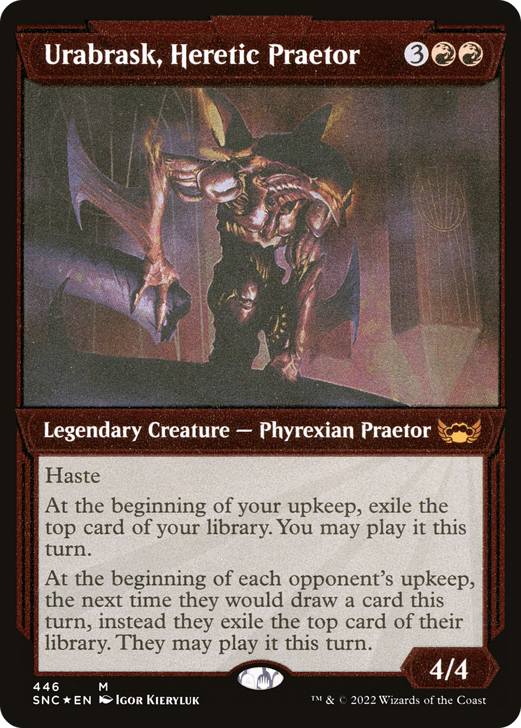 Urabrask, Heretic Praetor (446) [Streets of New Capenna] : (Showcase) Foil