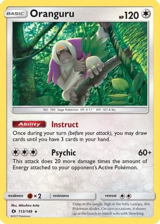 Oranguru 113/149 - SM Base Set Reverse Holofoil