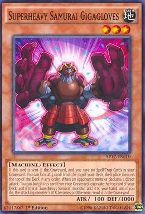 Superheavy Samurai Gigagloves [SP17-EN010] Starfoil Rare