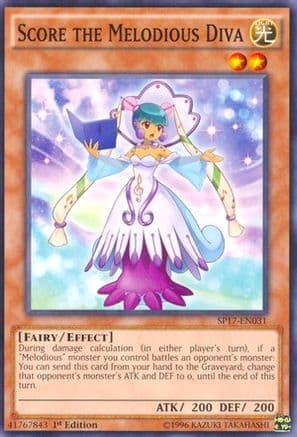 Score the Melodious Diva [SP17-EN031] Starfoil Rare