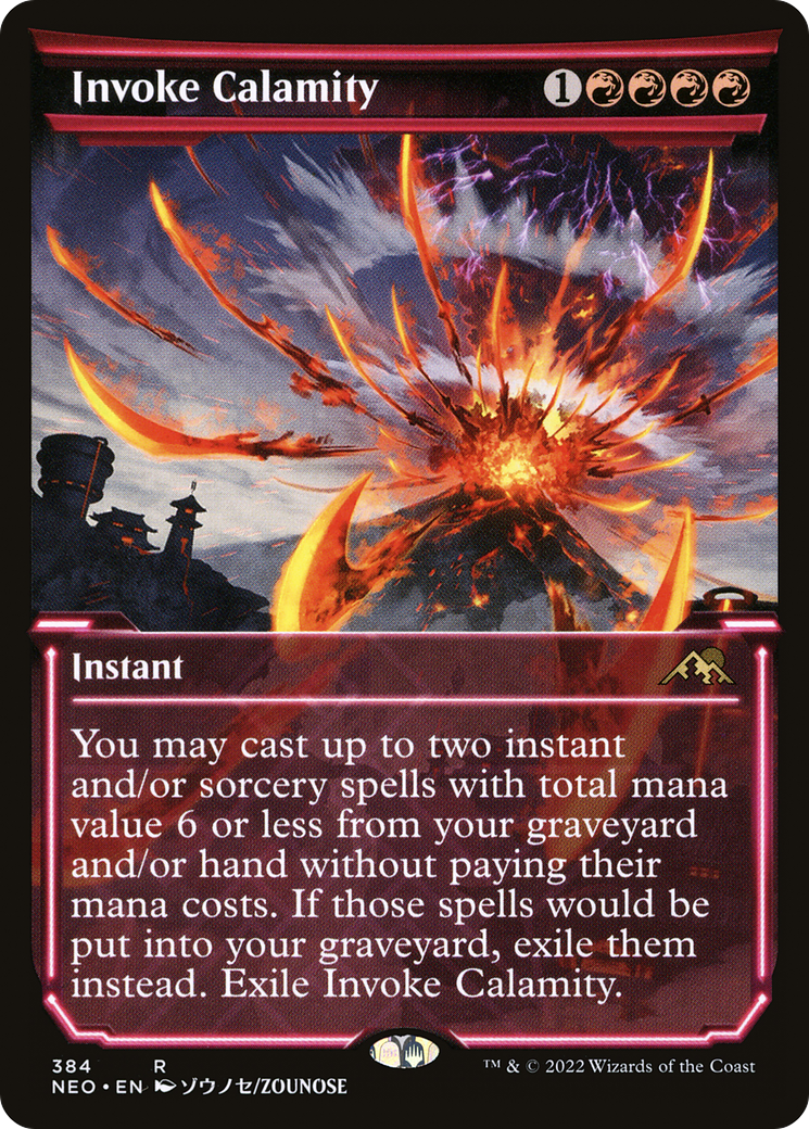 Invoke Calamity (Showcase Soft Glow) [Kamigawa: Neon Dynasty] Foil