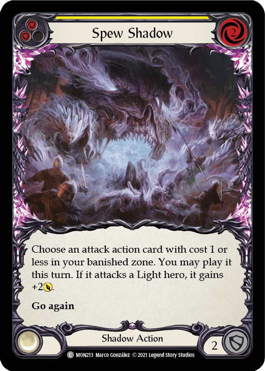 Spew Shadow (Yellow) [MON213] (Monarch)  1st Edition Normal