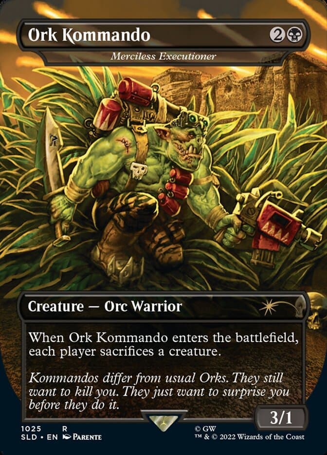 Ork Kommando - Merciless Executioner (Borderless) [Secret Lair Drop Series] Foil