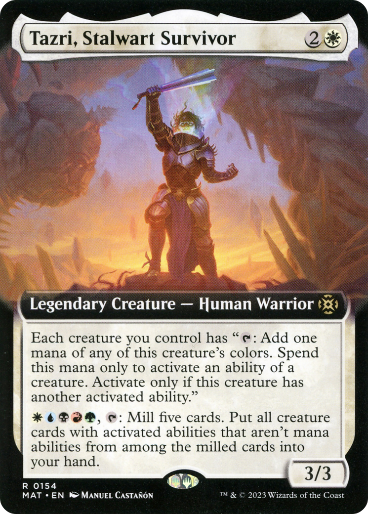 Tazri, Stalwart Survivor (Extended Art) [March of the Machine: The Aftermath] Foil